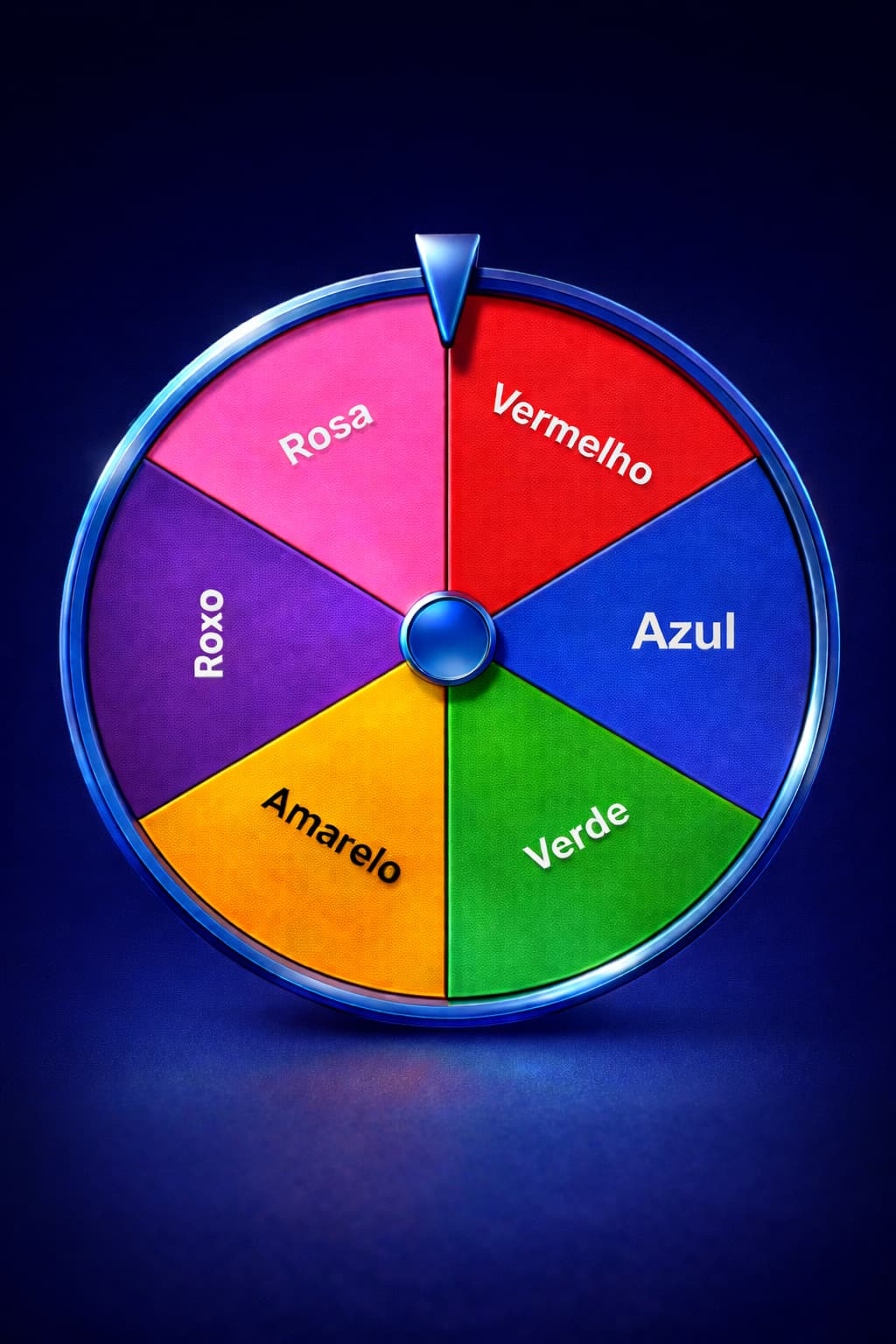 Disco dividido em seis setores coloridos